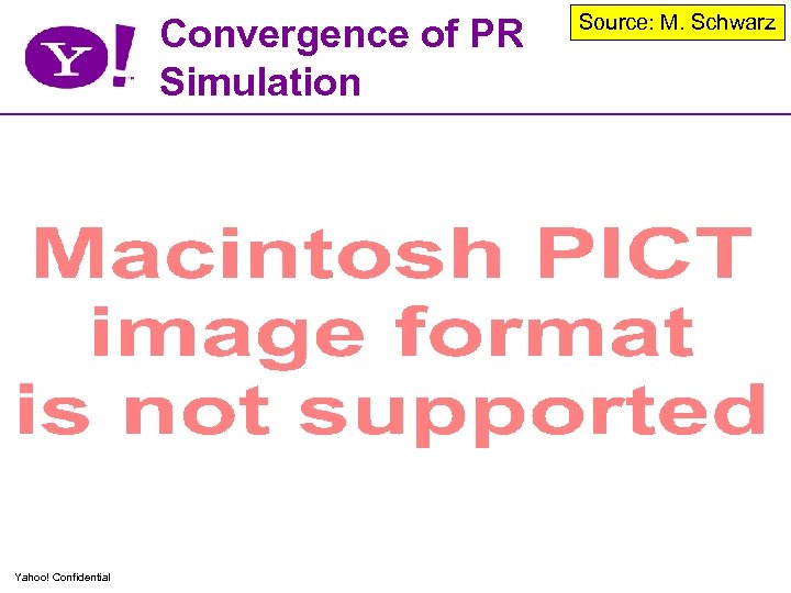 Convergence of PR Simulation Yahoo! Confidential Source: M. Schwarz 