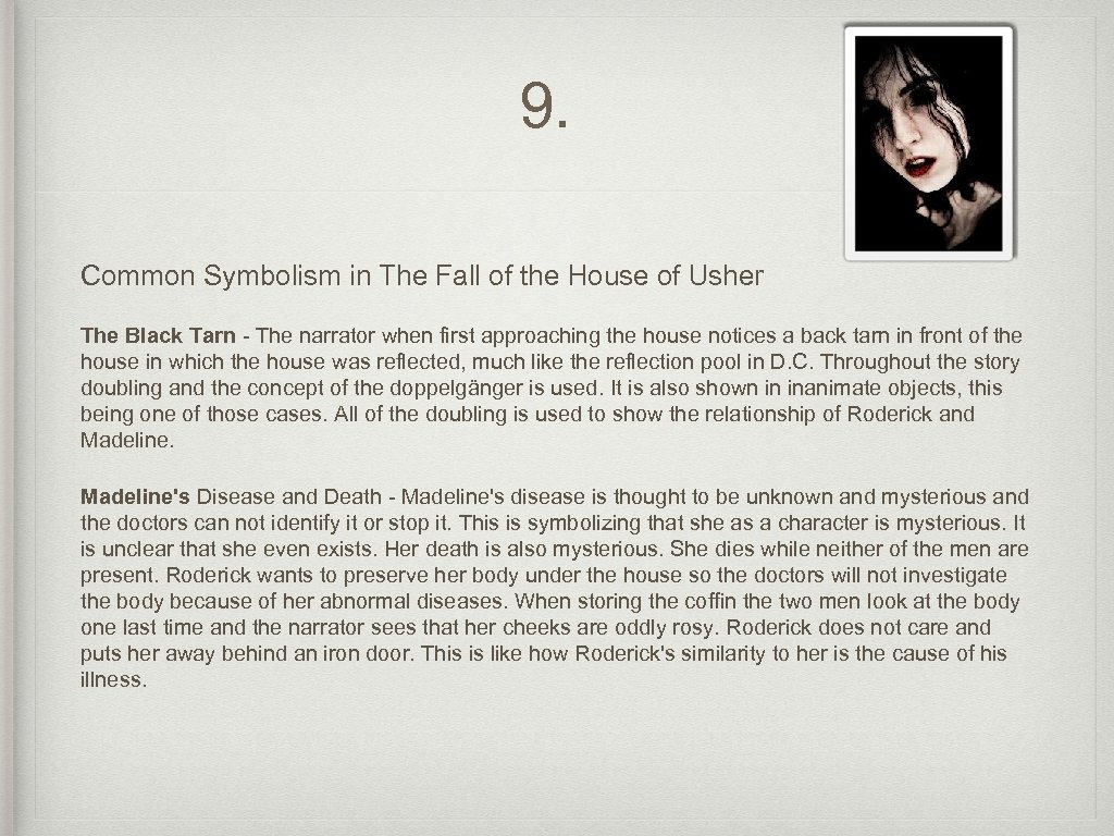 9. Common Symbolism in The Fall of the House of Usher The Black Tarn