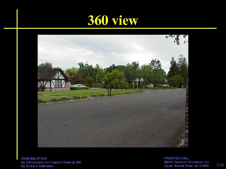 360 view CRIMINALISTICS An Introduction to Forensic Science, 9/E By Richard Saferstein PRENTICE HALL