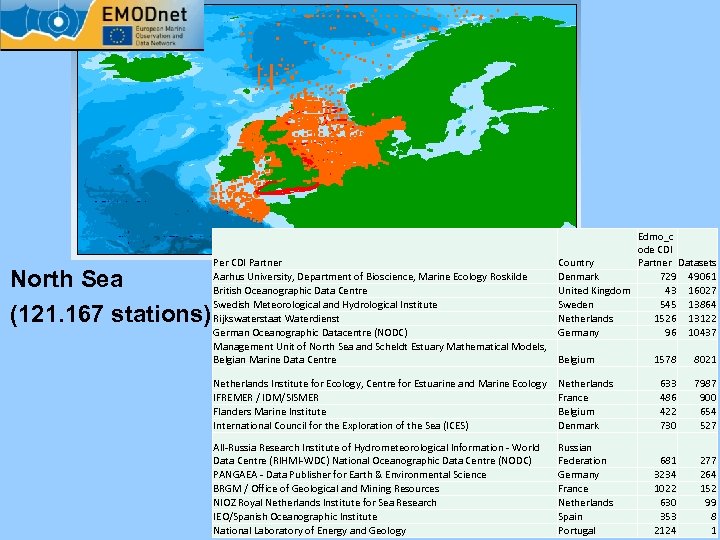 North Sea (121. 167 stations) Per CDI Partner Aarhus University, Department of Bioscience, Marine