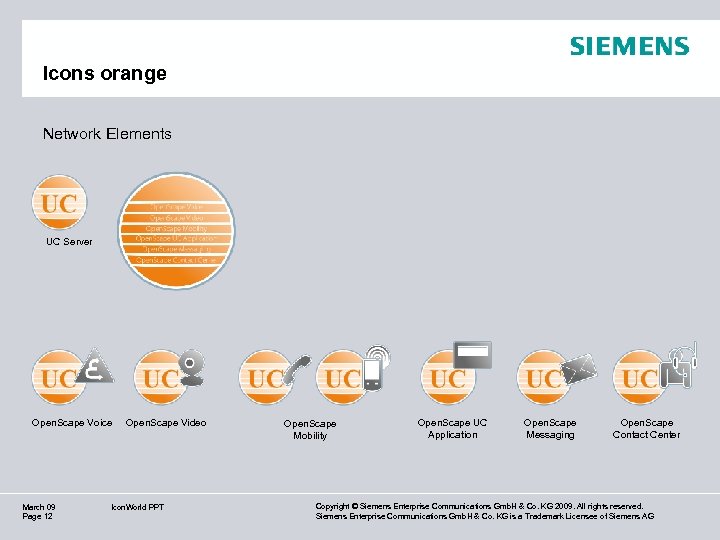 Icons orange Network Elements UC Server Open. Scape Voice March 09 Page 12 Open.