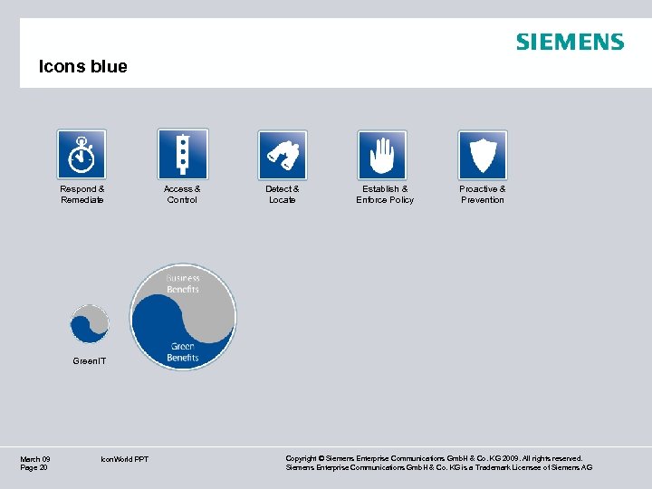 Icons blue Respond & Remediate Access & Control Detect & Locate Establish & Enforce