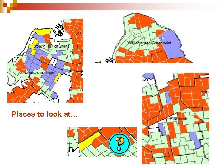 Places to look at… 