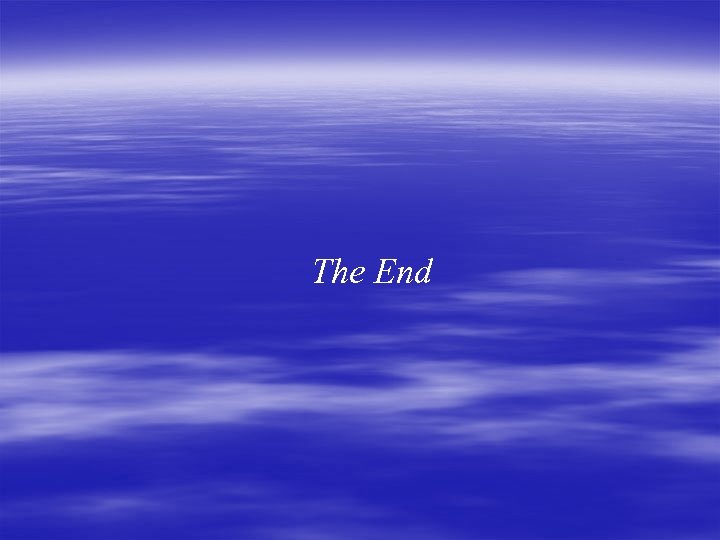 The End 