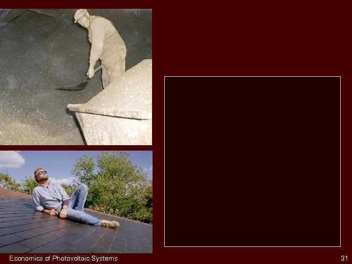 Economics of Photovoltaic Systems 31 