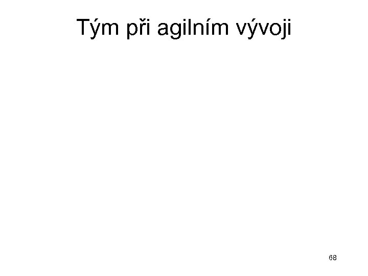 Tým při agilním vývoji 68 