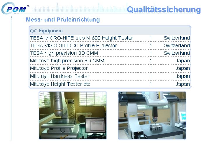 Qualitätssicherung Mess- und Prüfeinrichtung 
