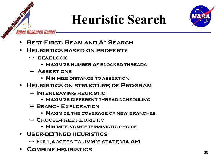 Heuristic Search • Best-First, Beam and A* Search • Heuristics based on property –