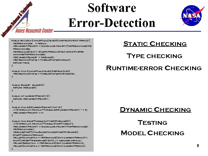 Software Error-Detection public boolean Conceptual. Object. Constructor(int period) { its. Period. Index = period;