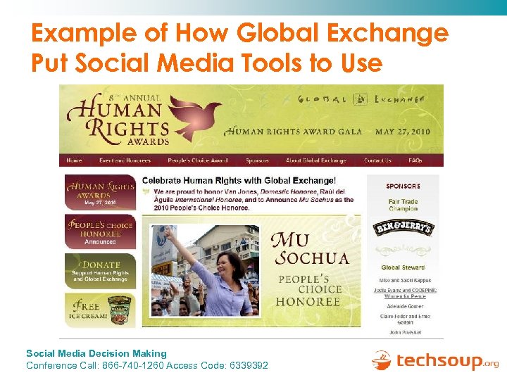 Example of How Global Exchange Put Social Media Tools to Use Social Media Decision