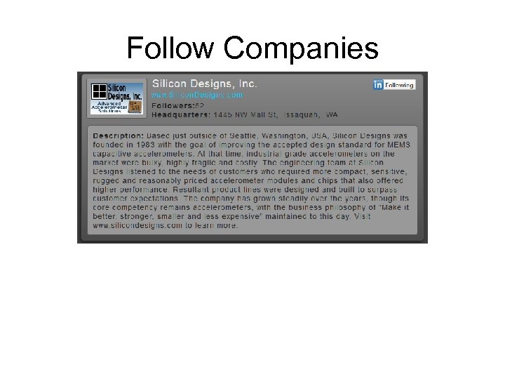 Follow Companies 