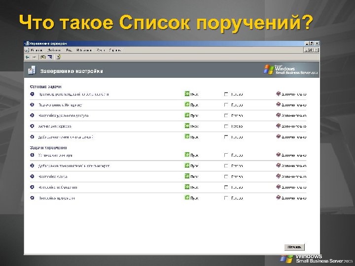 Что такое Список поручений? 