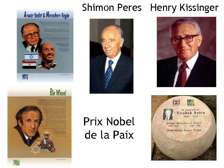Shimon Peres Henry Kissinger Prix Nobel de la Paix 
