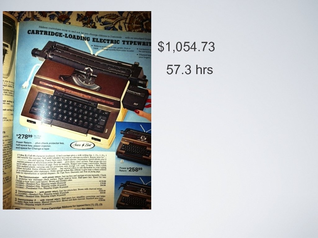 $1, 054. 73 57. 3 hrs 