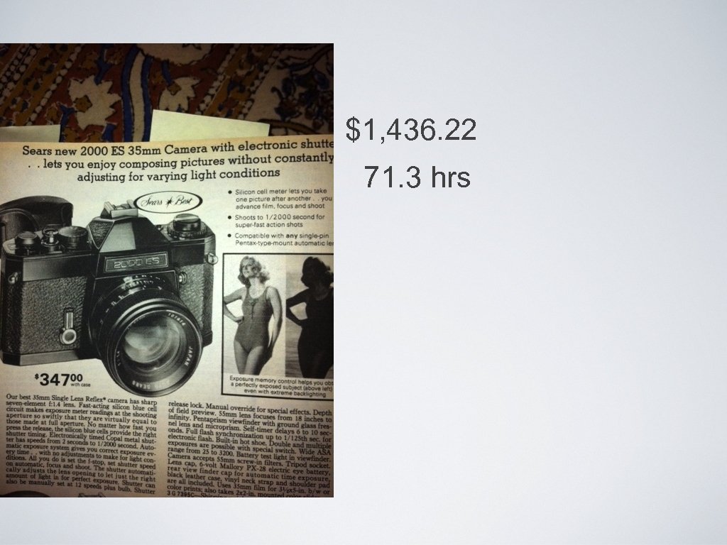 $1, 436. 22 71. 3 hrs 