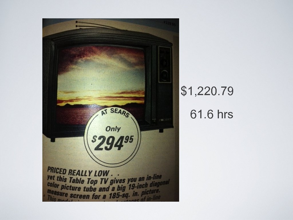 $1, 220. 79 61. 6 hrs 