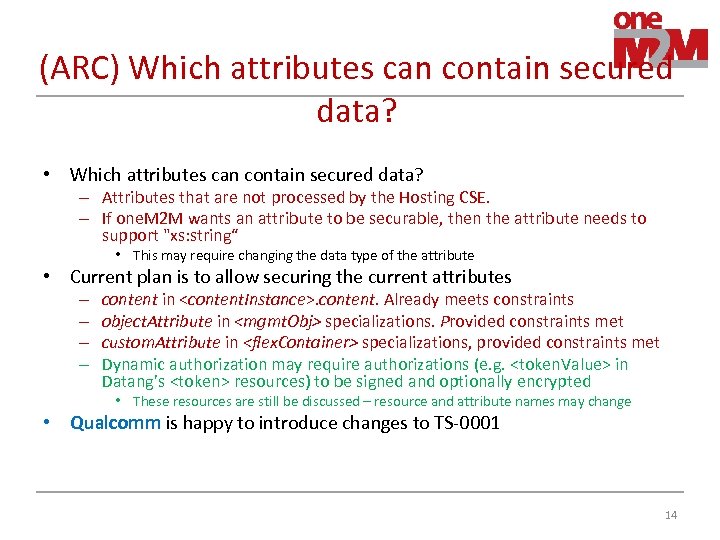 (ARC) Which attributes can contain secured data? • Which attributes can contain secured data?