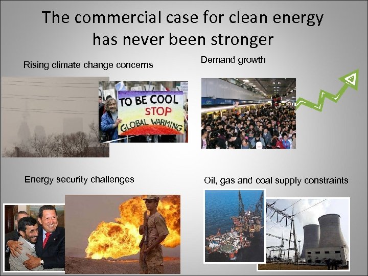The commercial case for clean energy has never been stronger Rising climate change concerns