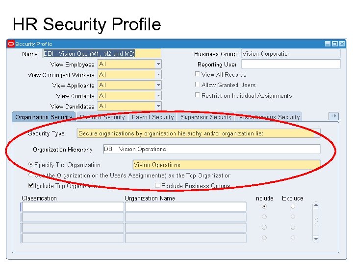 HR Security Profile 