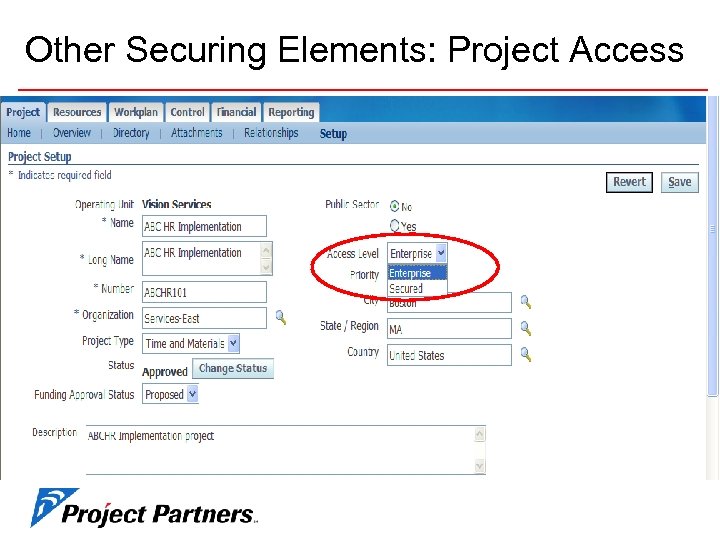 Other Securing Elements: Project Access 