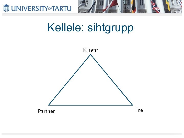 Kellele: sihtgrupp Klient Partner Ise 