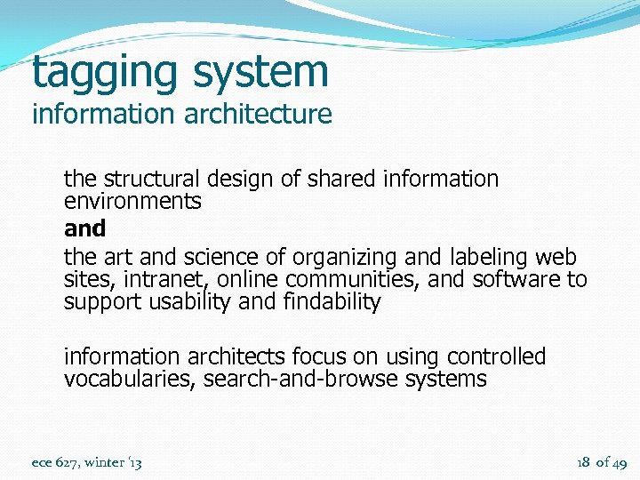 tagging system information architecture the structural design of shared information environments and the art