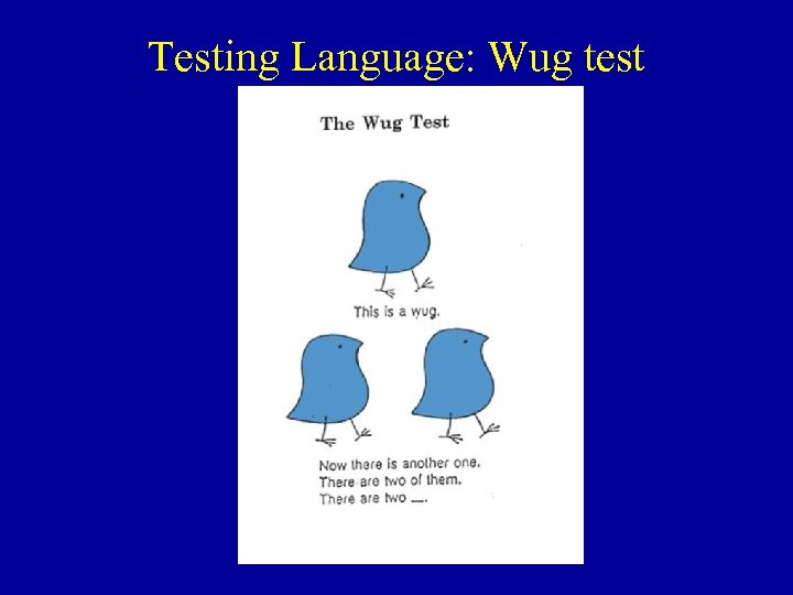 Testing Language: Wug test 