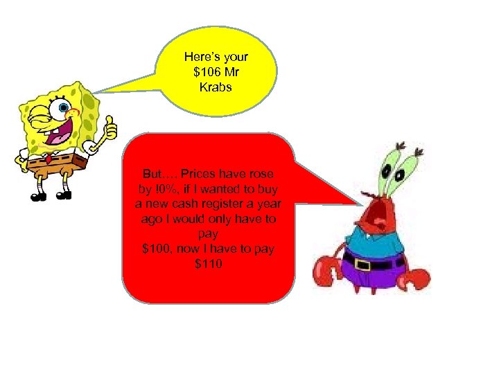 Here’s your $106 Mr Krabs But…. Prices have rose by !0%, if I wanted