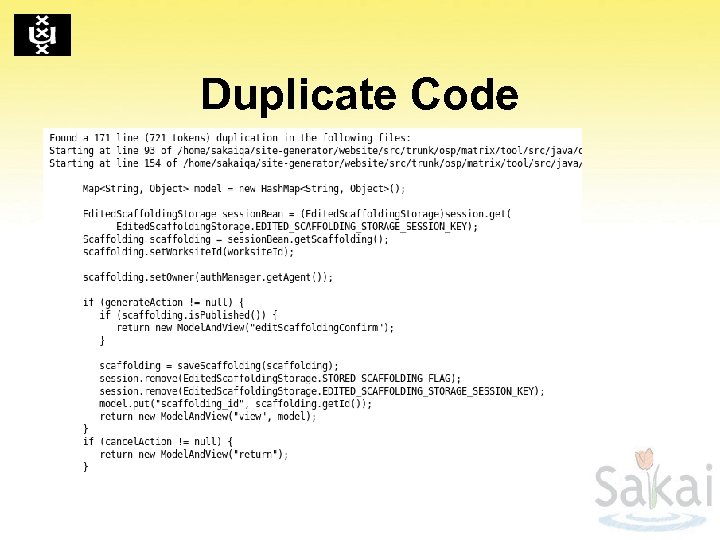 Duplicate Code 