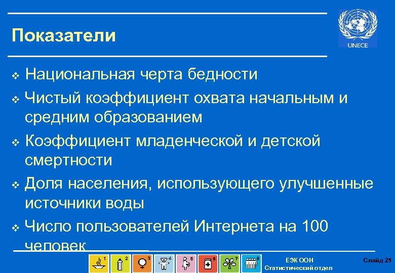 Показатели Национальная черта бедности v Чистый коэффициент охвата начальным и средним образованием v Коэффициент