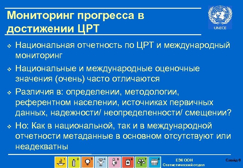 Мониторинг прогресса в достижении ЦРТ v v Национальная отчетность по ЦРТ и международный мониторинг