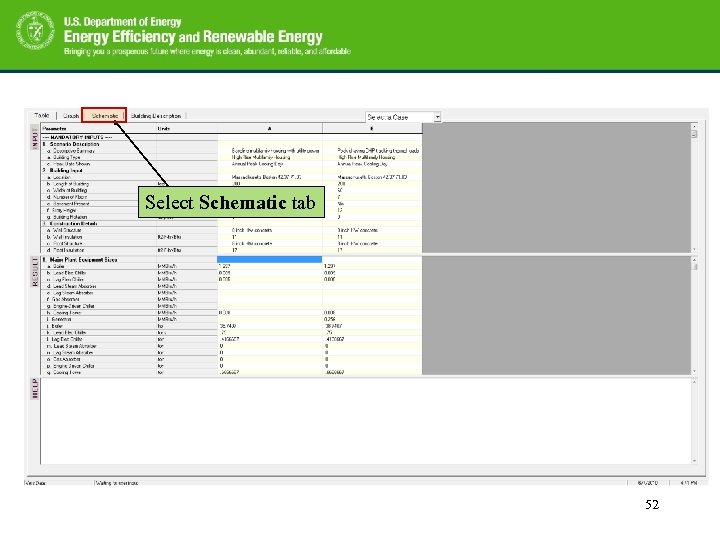 Select Schematic tab 52 