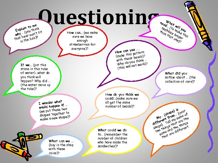 Questioning e to m lain think Exp you ( fit why… ar won’t be