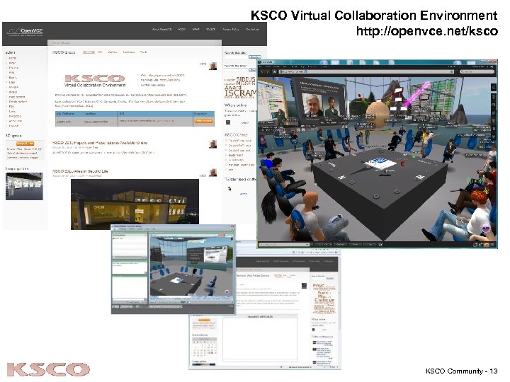KSCO Virtual Collaboration Environment http: //openvce. net/ksco KSCO Community - 13 