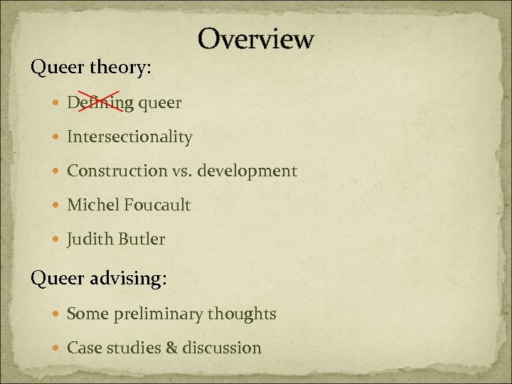 queer theory case study