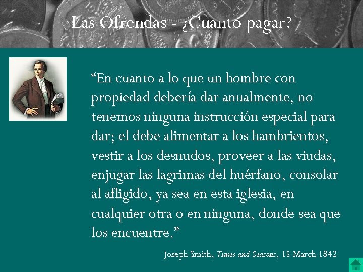 Las Ofrendas - ¿Cuanto pagar? “En cuanto a lo que un hombre con propiedad