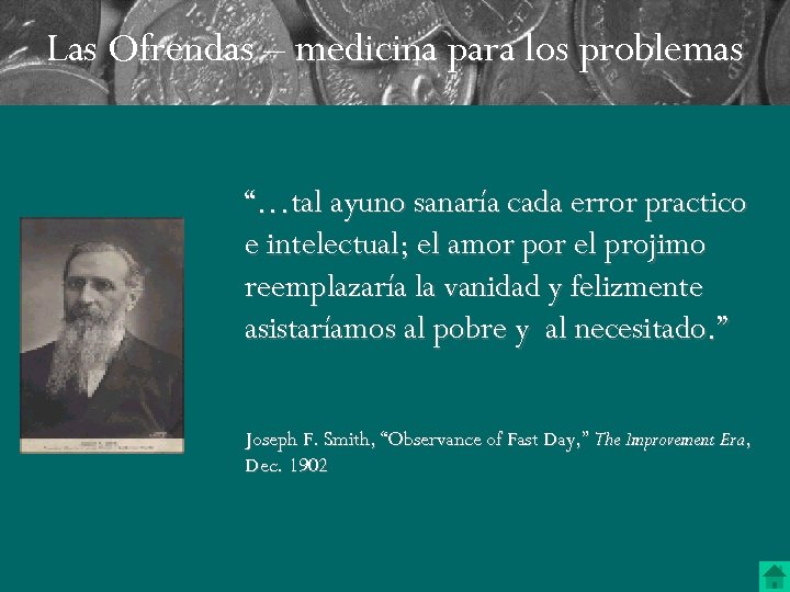 Las Ofrendas – medicina para los problemas “…tal ayuno sanaría cada error practico e