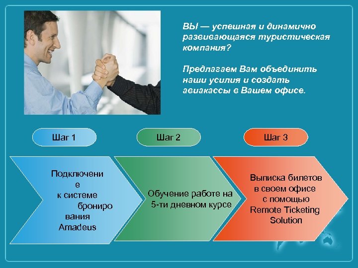 ВЫ — успешная и динамично развивающаяся туристическая компания? Предлагаем Вам объединить наши усилия и