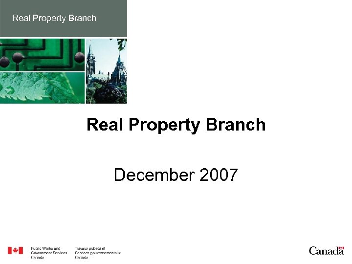 Real Property Branch December 2007 
