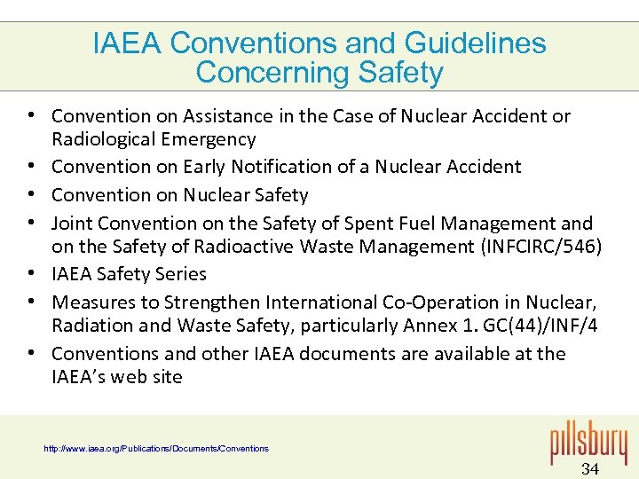 IAEA Conventions and Guidelines Concerning Safety • Convention on Assistance in the Case of