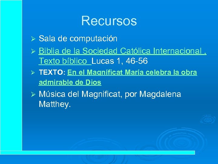 Recursos Sala de computación Ø Biblia de la Sociedad Católica Internacional , Texto bíblico