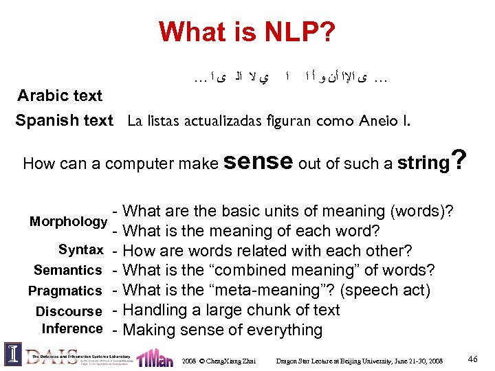 What is NLP? … ﻱ ﻻ ﺍﻟ ﻯ ﺍ ﺍ … ﻯ ﺍﻹﺍ ﺃﻦ