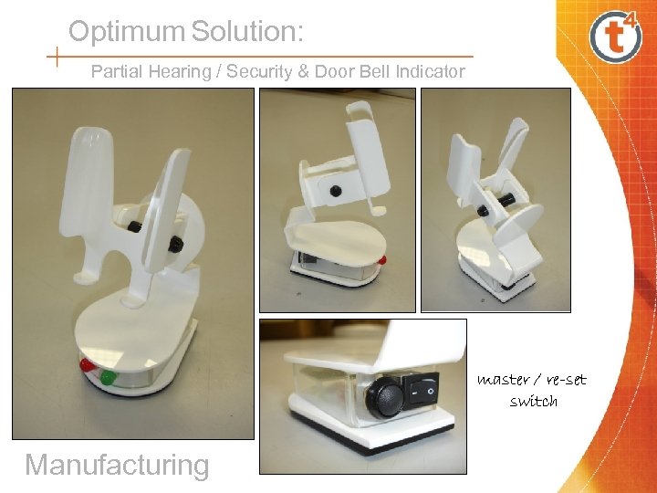 Optimum Solution: Partial Hearing / Security & Door Bell Indicator master / re-set switch