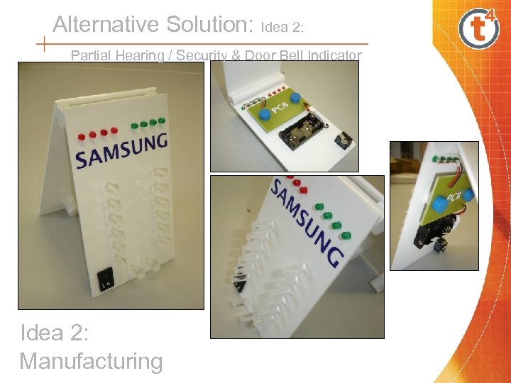 Alternative Solution: Idea 2: Partial Hearing / Security & Door Bell Indicator Idea 2: