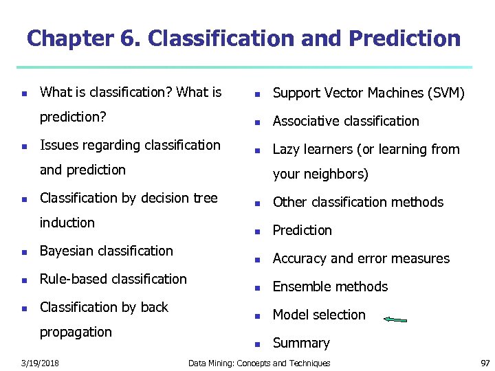 Chapter 6. Classification and Prediction What is classification? What is Support Vector Machines (SVM)