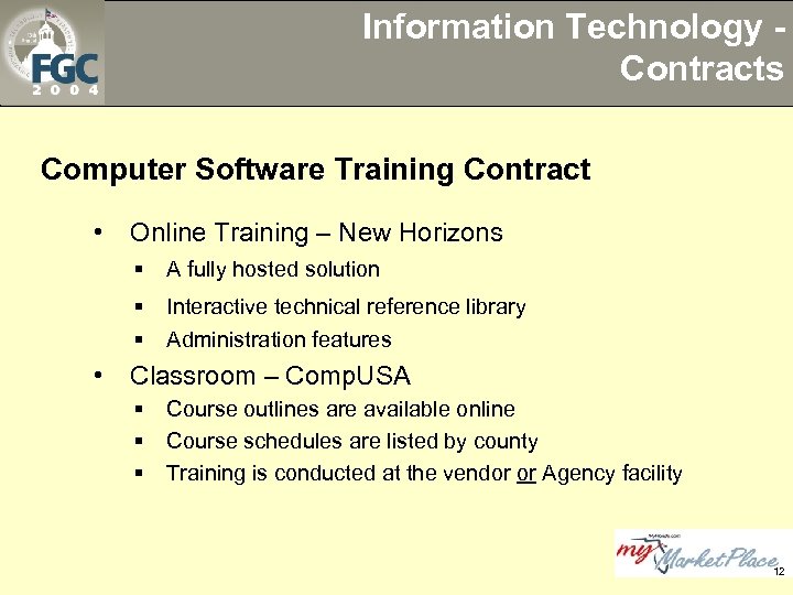 Information Technology Contracts Computer Software Training Contract • Online Training – New Horizons §