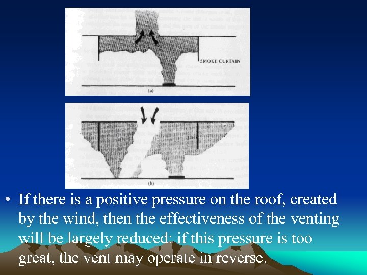  • If there is a positive pressure on the roof, created by the