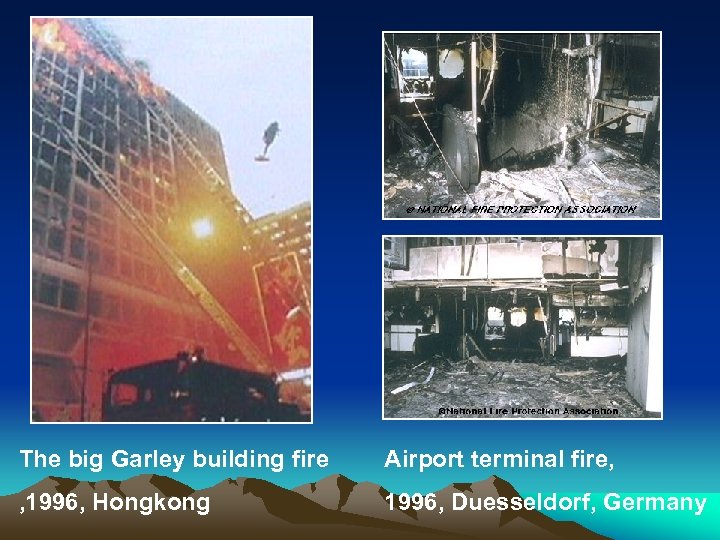 The big Garley building fire Airport terminal fire, , 1996, Hongkong 1996, Duesseldorf, Germany