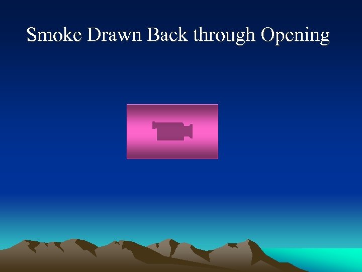 Smoke Drawn Back through Opening 