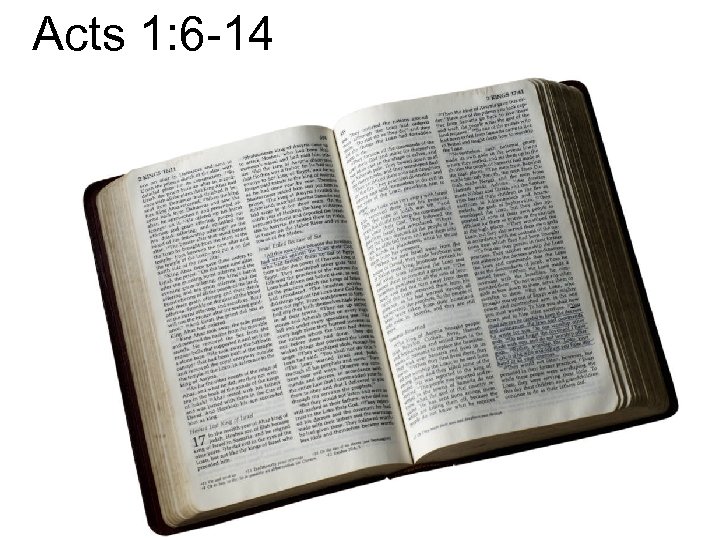  Acts 1: 6 -14 